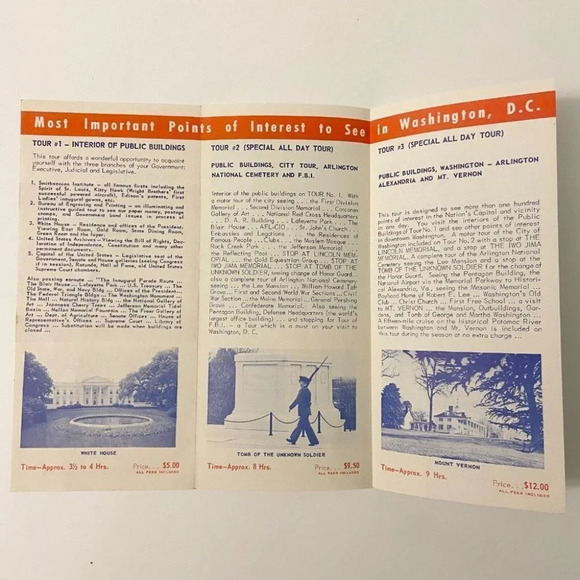 Vintage Washington DC Franklin Hotel Whatcom Sightseeing Brochures Pamphlets - Picture 8 of 12